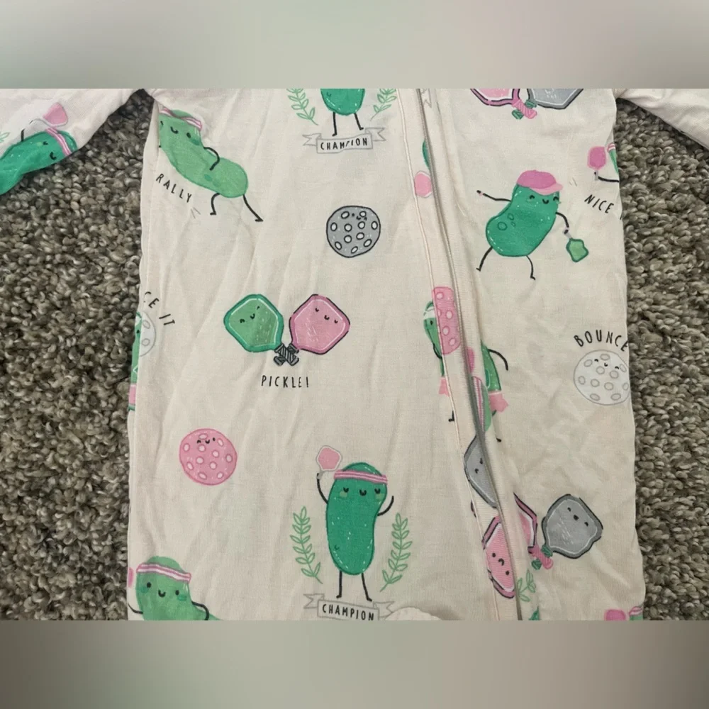 Angel Dear Baby Pickleball Bamboo Pajamas Size 0-3 Months